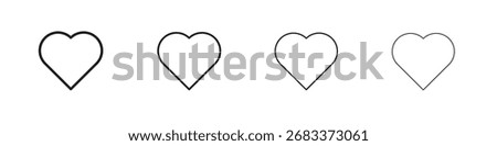 Heart icon vector graphics. black style vector icons