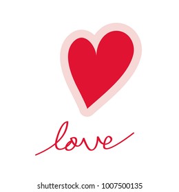 Heart Icon, Vector Illustration