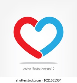heart icon, vector illustration