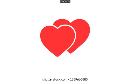 Heart Icon, vector illustration. 