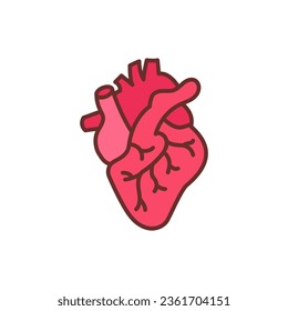 Heart icon in vector. Illustration