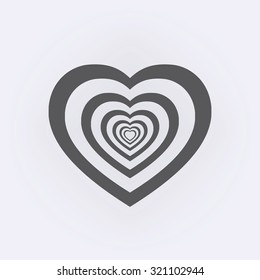 Heart icon . Vector illustration