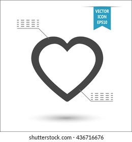 Heart Icon - vector illustration
