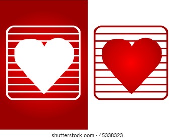 Heart icon vector illustration.