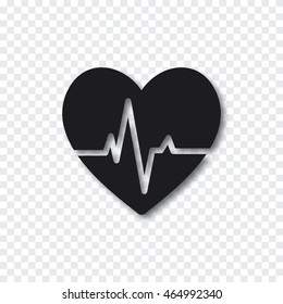 Heart icon vector illustration.