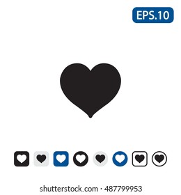 Heart icon. Vector illustration.