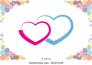 heart icon vector illustration.