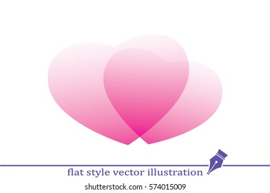 heart icon vector illustration.