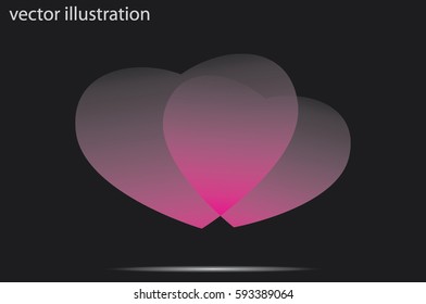 heart icon vector illustration.