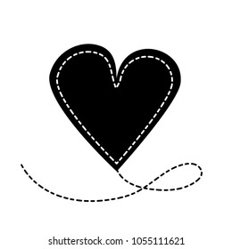 Heart icon vector illustration. Cute minimalist style.