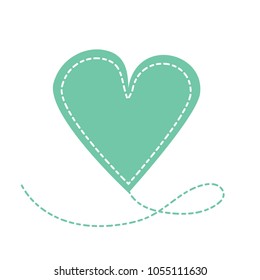 Heart icon vector illustration. Cute minimalist style.