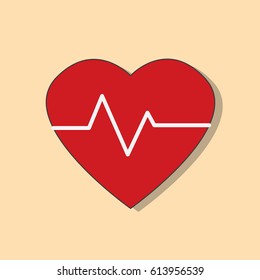 Heart icon, vector illustration design. Medicine and health care objects.
