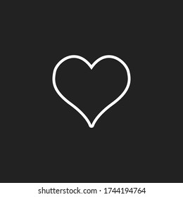 icono del corazón. Ilustración del vector EPS 10.