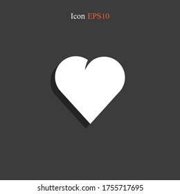 icono del corazón. Ilustración del vector EPS 10.