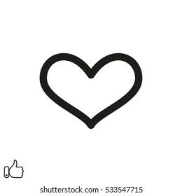 heart icon, vector illustration EPS 10