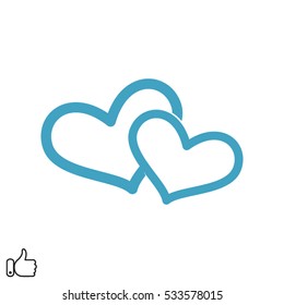 heart icon, vector illustration EPS 10