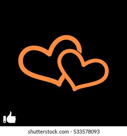 heart icon, vector illustration EPS 10