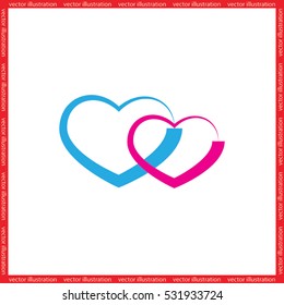 heart icon vector illustration eps10.