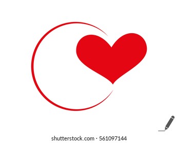 heart, icon, vector illustration eps10