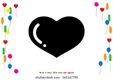 heart icon vector illustration eps10.