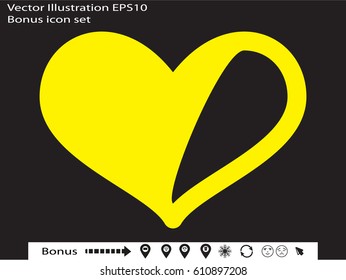heart, icon, vector illustration eps10
