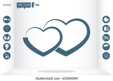 heart icon vector illustration eps10.