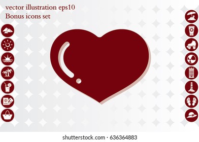 heart icon vector illustration eps10.