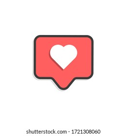 Heart icon. Vector illustration in flat design