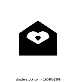 Heart icon, vector illustration. Flat design style on white background