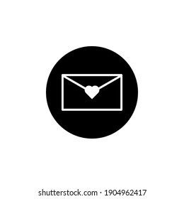 Heart icon, vector illustration. Flat design style on white background