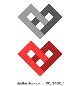Heart icon. Vector illustration in flat design