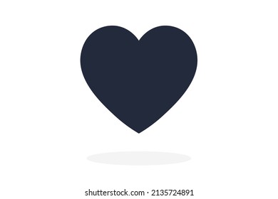 Heart icon. Vector illustration. Flat style element