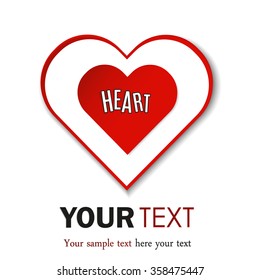 Heart Icon, vector illustration. Flat design style