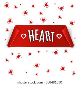 Heart Icon, vector illustration Flat design