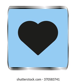 Heart Icon, vector illustration. Flat design style