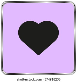 Heart Icon, vector illustration. Flat design style