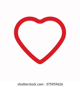 heart icon, vector illustration. Flat design  