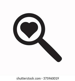 heart icon, vector illustration. Flat design 