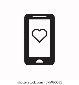 heart icon, vector illustration. Flat design  