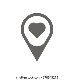 heart icon, vector illustration. Flat design style