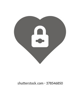 heart icon, vector illustration. Flat design style