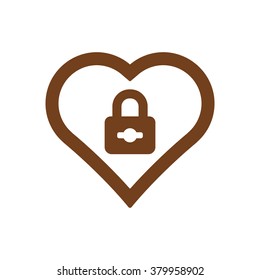 heart icon, vector illustration. Flat design style