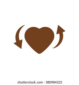 heart icon, vector illustration. Flat design style