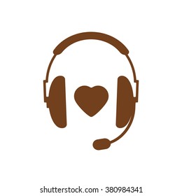 heart icon, vector illustration. Flat design style