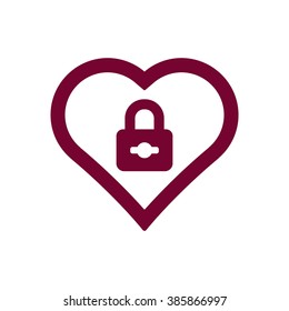 heart icon, vector illustration. Flat design style