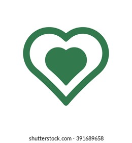  Heart  icon, vector illustration. Flat design style