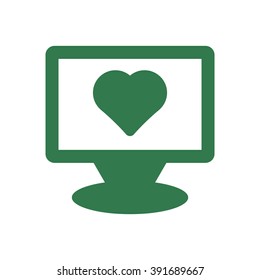  Heart  icon, vector illustration. Flat design style
