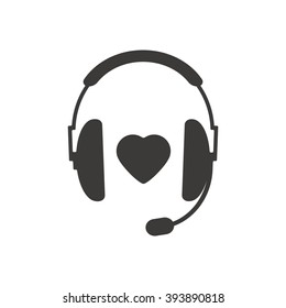  Heart  icon, vector illustration. Flat design style