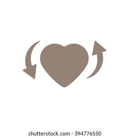  Heart  icon, vector illustration. Flat design style