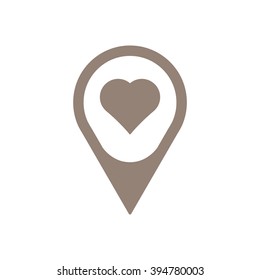  Heart  icon, vector illustration. Flat design style